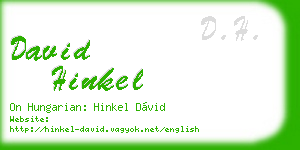 david hinkel business card